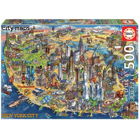 Educa - Puzzle 500 pièces - Plan de New York