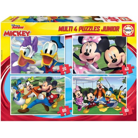 Educa - Puzzle 20, 40, 60 et 80 pièces - Mickey et ses amis