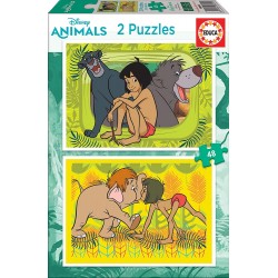 Educa - Puzzle 2x48 pièces - Le Livre de la Jungle