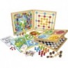 Jeujura - 8120- Jeux de Société-Coffret de Jeux Classiques - 80 Regles - Pions Bois