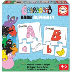 Educa - Jeu d'apprentissage - L'alphabet de Barbapapa - 81 pièces