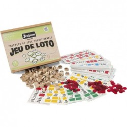 Jeujura - 8139- Jeux de Société-Jeu de Loto - Coffret en Bois