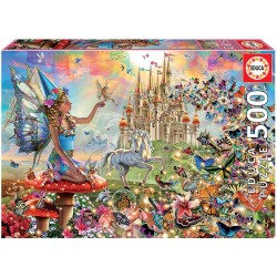 Educa - Puzzle 500 pièces - Fées et papillons