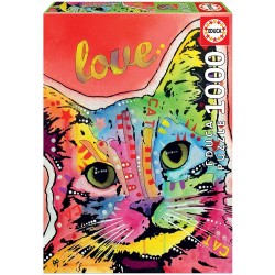 Educa - Puzzle 1000 pièces - Tilt Cat Love - Dean Russo