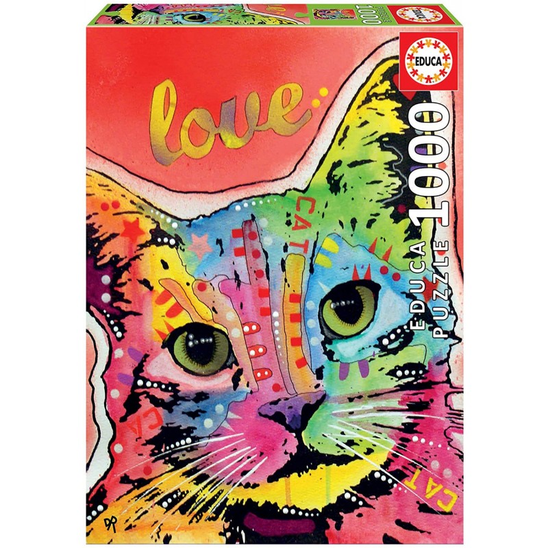 Educa - Puzzle 1000 pièces - Tilt Cat Love - Dean Russo