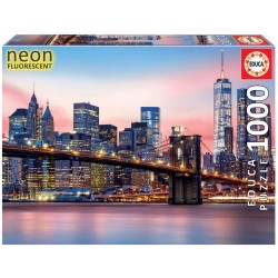 Educa - Puzzle 1000 pièces - Pont de Brooklyn néon