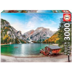 Educa - Puzzle 3000 pièces - Lac braies en Automne