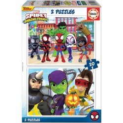 Educa - Puzzle 2x20 pièces - Spidey et ses amis