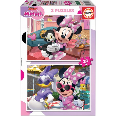 Educa - Puzzle 2x20 pièces - Minnie et ses amis
