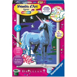 Ravensburger - Numéro d'art - 13x18cm - Licorne et étoiles