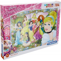 Clementoni - Puzzle 104 pièces - Disney Princesses - Jewels