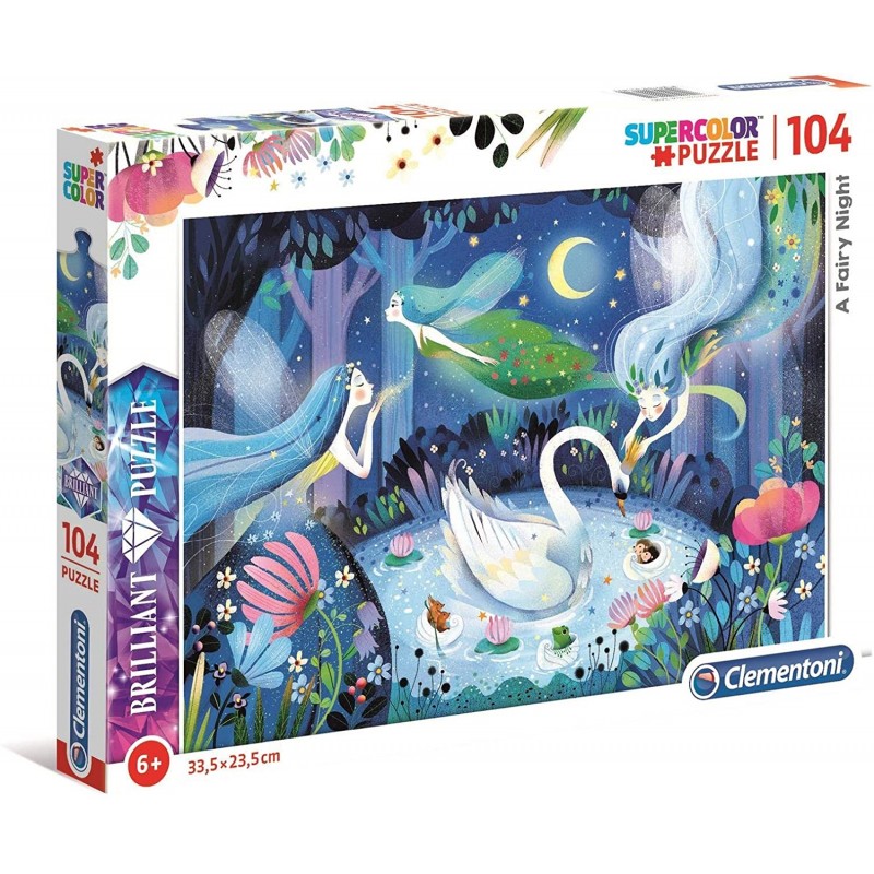 Clementoni - Puzzle 104 pièces - Fées - Brillant