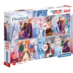 Clementoni - Puzzle 2x20 et 2x60 pièces - Disney - La Reine des Neiges