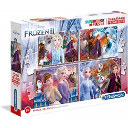 Clementoni - Puzzle 20, 60, 100, et 180 pièces - Disney - La Reine des Neiges