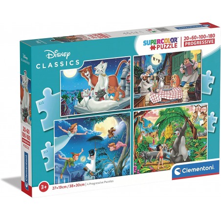 Clementoni - Puzzle 20, 60, 100, et 180 pièces - Disney Classics