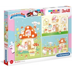 Clementoni - Puzzle 3x48 pièces - Hello Kitty