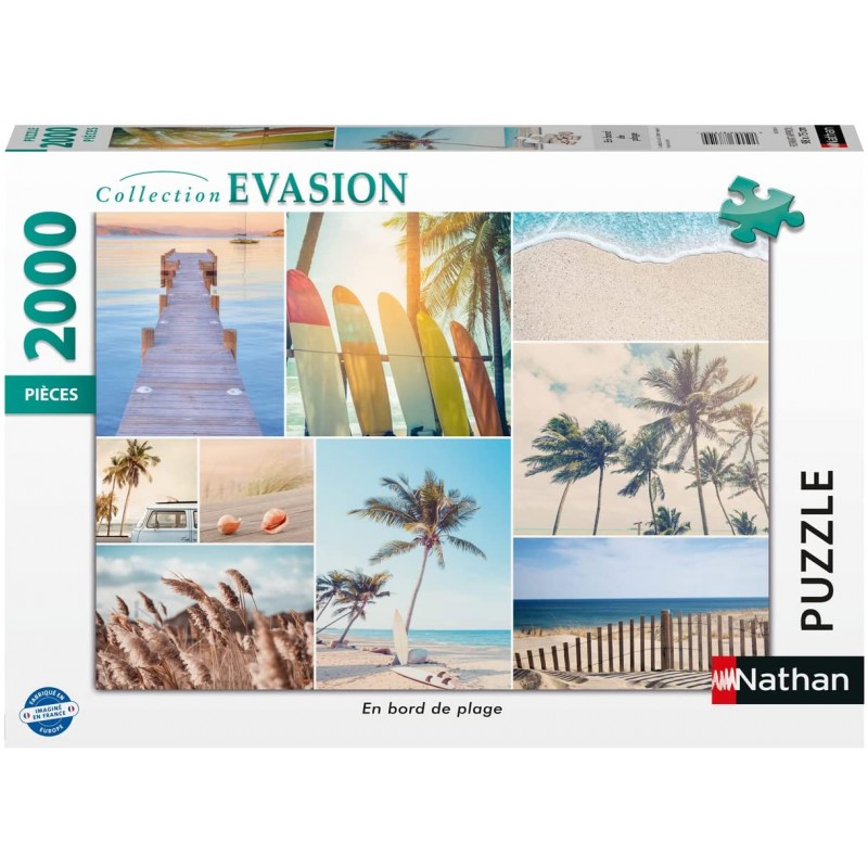 Nathan - Puzzle 2000 pièces - En bord de plage
