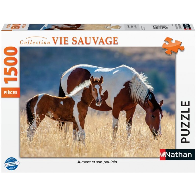 Nathan - Puzzle 1500 pièces - Jument et son poulain