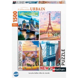 Nathan - Puzzle 1500 pièces - Les plus belles villes du monde