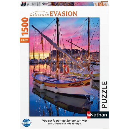 Nathan - Puzzle 1500 pièces - Vue sur Le Port de Sanary-sur-Mer