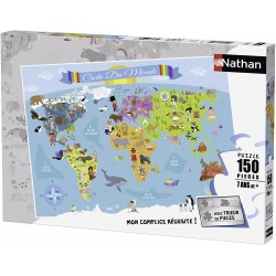 Nathan - Puzzle 150 pièces - Carte du monde