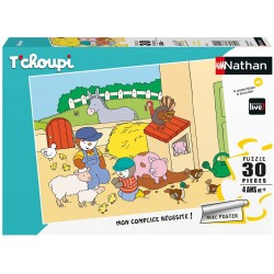 Nathan - Puzzle 30 pièces - T'choupi à la ferme
