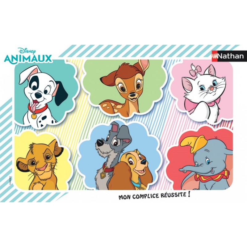 Nathan - Puzzle cadre 15 pièces - Portraits des animaux Disney - Disney Animaux