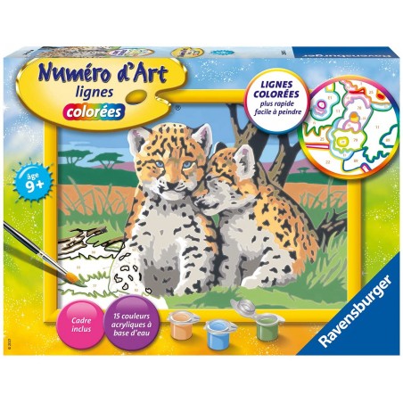 Ravensburger - Numéro d'art - 18x24cm - Petits léopards