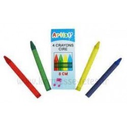 BOITE DE 4 CRAYONS DE CIRE 8CM - Festivitré