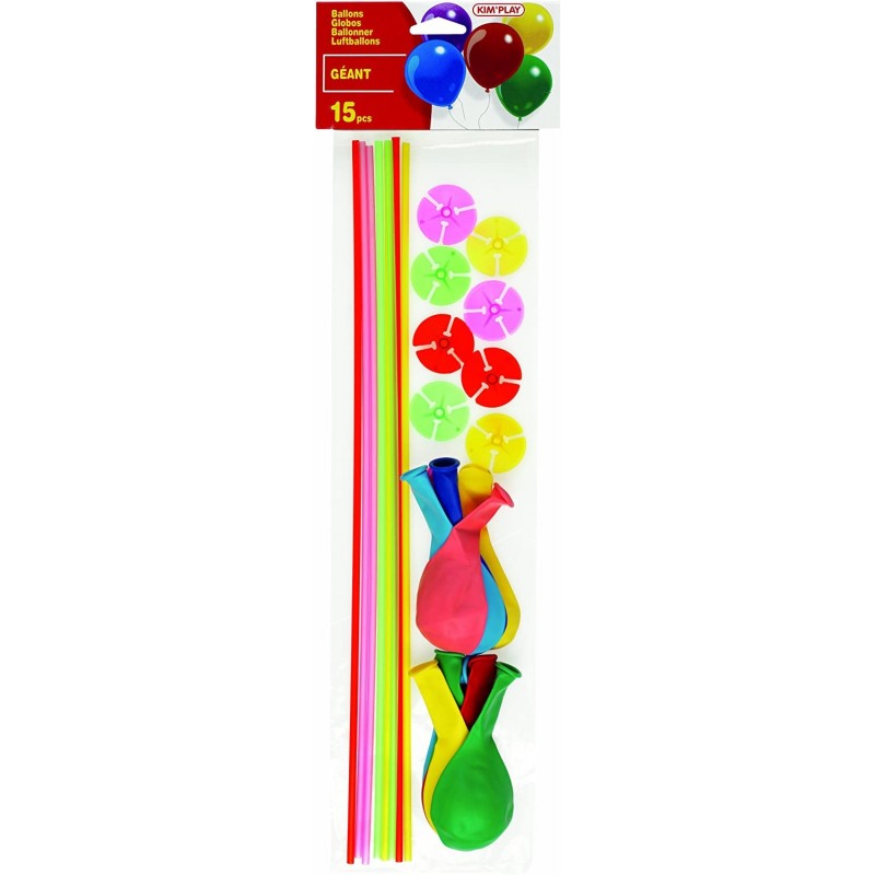 Kim Play - Sachet de 15 ballons de baudruche géants