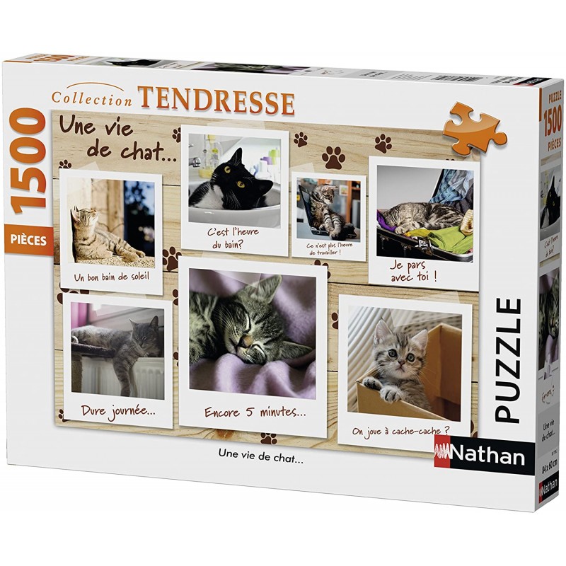 Ravensburger - Puzzle 1500 pièces - Une vie de chat