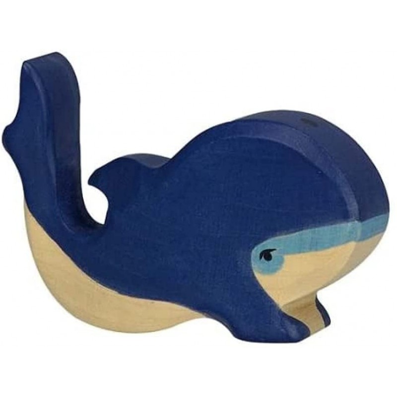 Holztiger - Figurine animal en bois - Petite baleine bleue