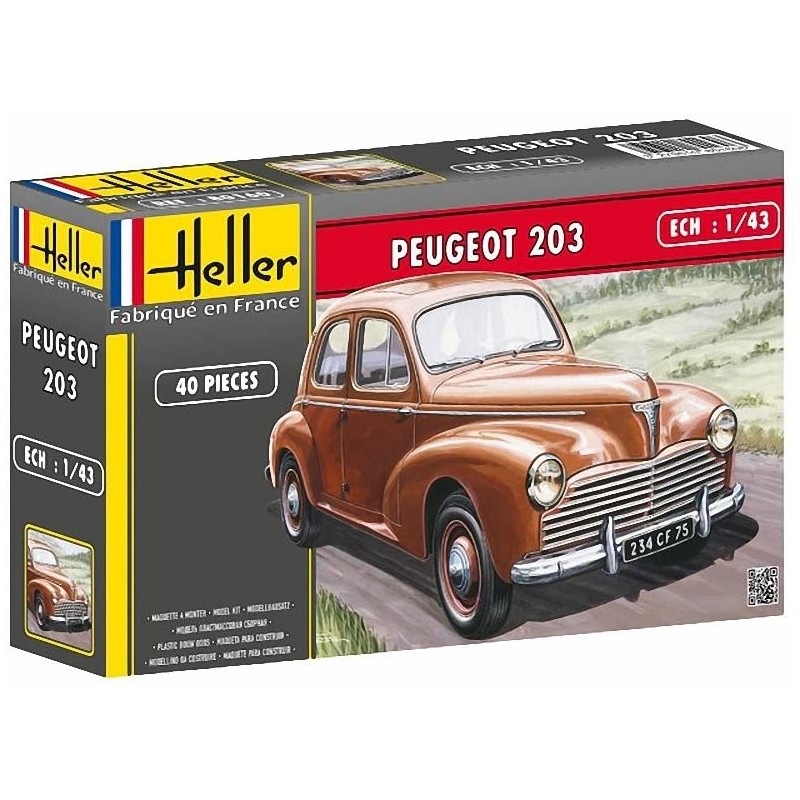 Heller - 80160 - Maquette - Voiture - Peugeot 203 - Echelle 1/43 - Classique