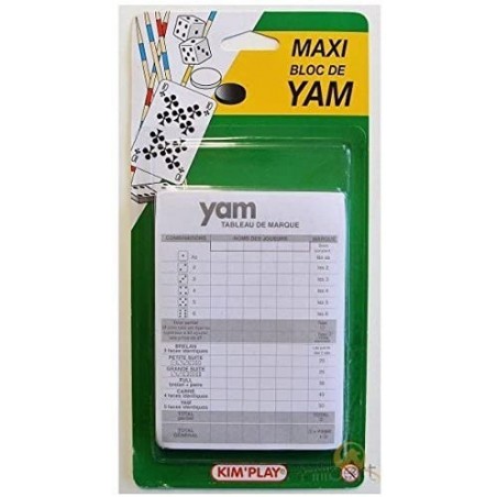 Kim Play - Blister de maxi blocs de score pour Yams