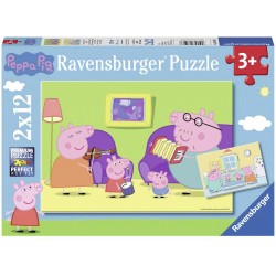 Ravensburger - Puzzles 2x12 pièces - A la maison - Peppa pig