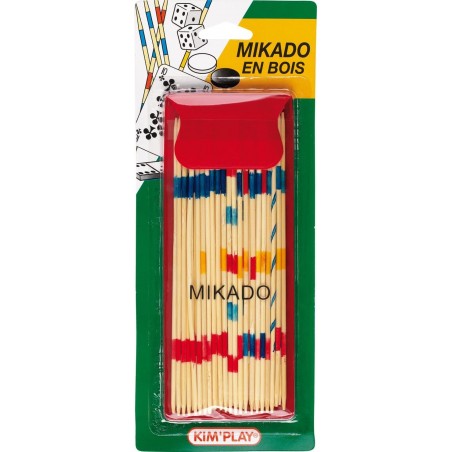 Kim Play - Blister de jeu de mikado en bois dans un étui