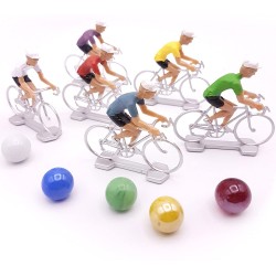 Kim Play - Blister de 6 champions coureurs cyclistes avec billes