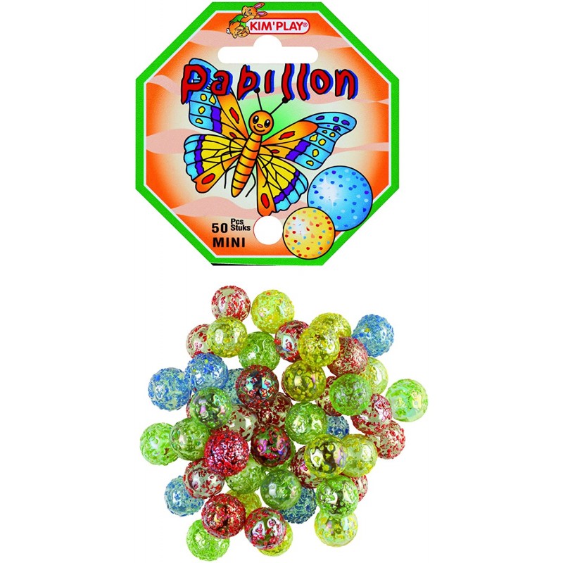 Kim Play - Filet de 50 mini billes - Papillons