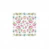 Papier de riz - Motif fleurs roses - 50x50cm