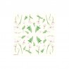 Papier de riz - Motif fleurs blanches - 50x50cm