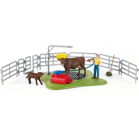 Schleich - 42529 - Farm World - Station de lavage pour vaches