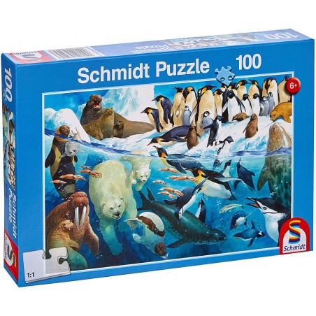 Schmidt - Puzzle 100 pièces - Animaux au cercle polaire