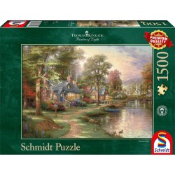 Schmidt - Puzzle 1500 pièces - La maison sur le lac