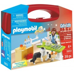 Playmobil - 5653 - La pension des animaux - Valisette Vétérinaire