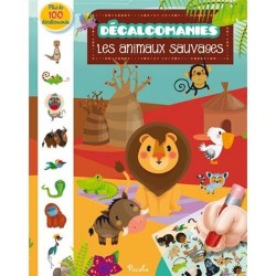 Livre - Décalcomanies - Les animaux sauvages