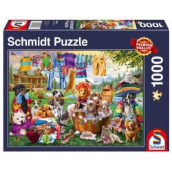 Schmidt - Puzzle 1000 pièces - Animaux en folie