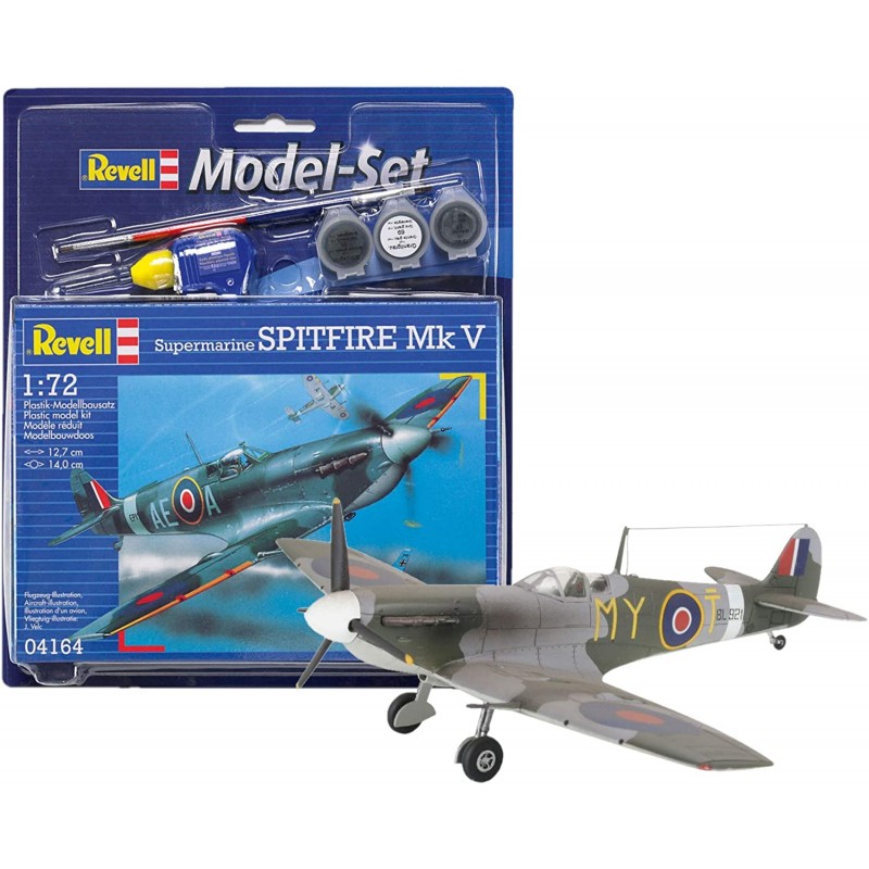 Revell - 64164 - Model Set Avion - Spitfire mk v