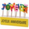 Kim Play - Blister de bougies lettres - Joyeux anniversaire