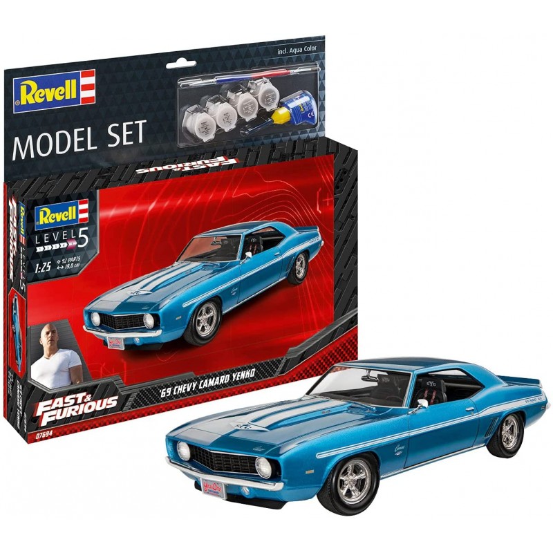 Revell - 67694 - Model Set Voiture - Fandf 1969 chevy camaro yenko