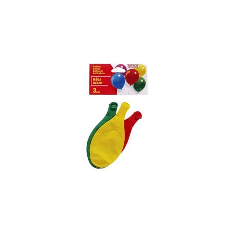 Kim Play - Sachet de 3 ballons géants à gonfler